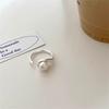 Simple's Perlenring Damen Design Zeigefingerring Persönlichkeit Schlichter Ring Offener Ring