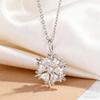 Diamond‑Inlaid Snowflake Light‑Luxury Women Necklace, Niche‑Designed Simple Exquisite Versatile High‑Sense Collarbone Chain
