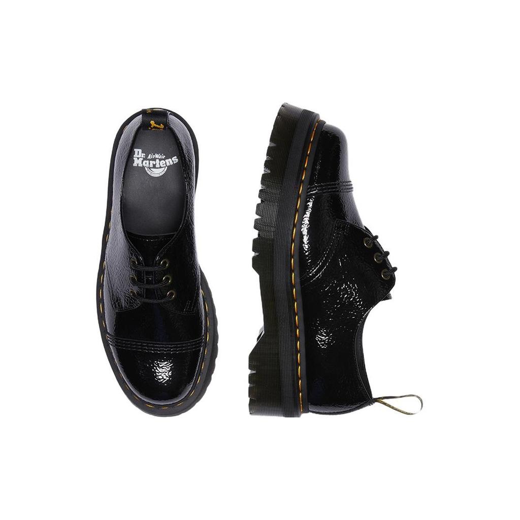 Dr. Martens 1461 Distressed Patent Leather Platform Shoes 'Black' Unisex 27716001