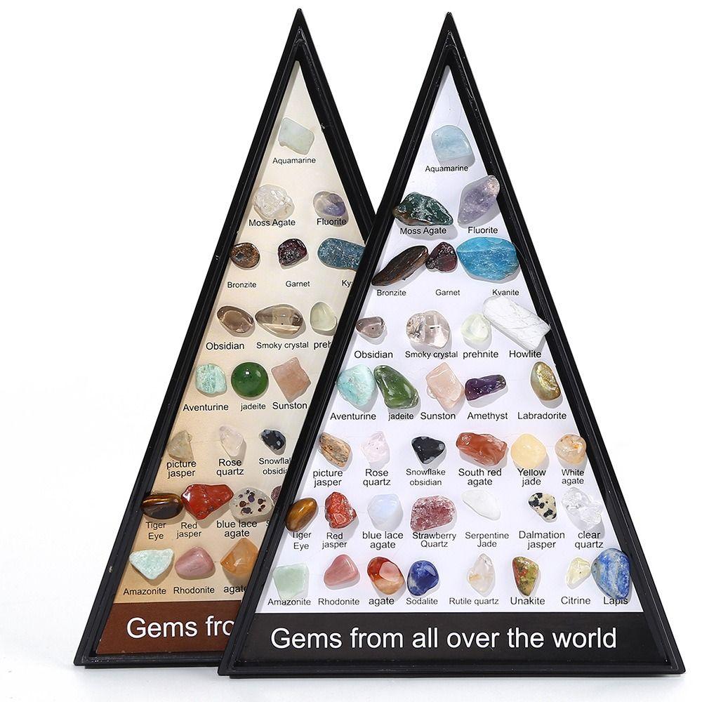 Gemstones Natural Crystal Rock Collection 36 Ore Raw Stone Ornament  Teaching Specimen