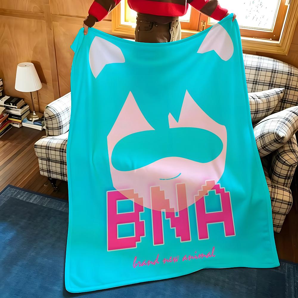 Anime B-BNA Throw Flannel Cozy Print Blanket, Portable, Durable Machine Washable Cute Cool