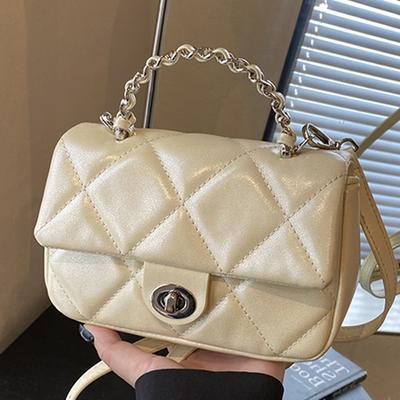 High-value Small Bag Women's 2025 Summer New Trendy Fashionable Women's Shoulder Bag Foreign-style Texture Diamond Messenger Bag