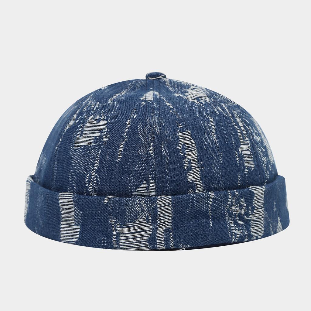Port Style Denim Cap With Adjustable Fit For Casual Streetwear In All Seasons