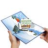 3D Snowy Gingerbread House Greeting Card Set for Christmas Decorations Creative 3D Surprise and Express Warm Wishes