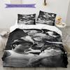 Jeon Jeongguk Pattern Bedding,Quilt Set Quilt Cover Pillowcase Home Birthday Gift(1 * Duvet Cover + 2 * Pillowcase, Without Core)