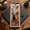 Retro Bookmark DIY Stitch Kit for Adults Beginners, Seasonal Cat Reading Accessory Handmade Embroidery Kit, Gifts Lovers, Readers Artistic