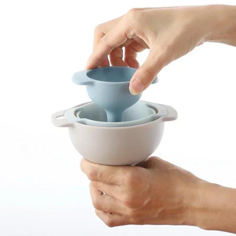 Sada 4 trychtýřů Kuchyňský nástroj Multifunkční Plastový Olejový Trychtýř Sítko Sítko Domácí Sítka Příslušenství Přenosný Gadget