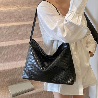 Woven Dumpling Bag Women's Retro Armpit Bag Versatile Large Capacity Daily Commuter Shoulder Tote Bag