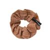 Retro pattern large intestine hair band women's knitted French solid color cloth hair rope coffee head rope hair