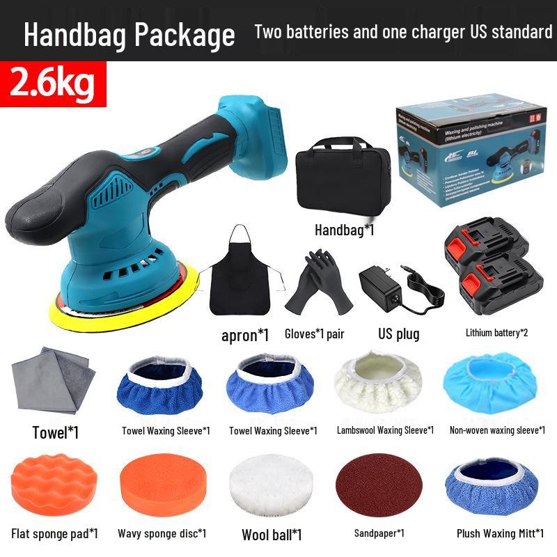21V Cordless Car Polisher: Adjustable Speed, Handheld Waxer & Grinder with Lithium Battery