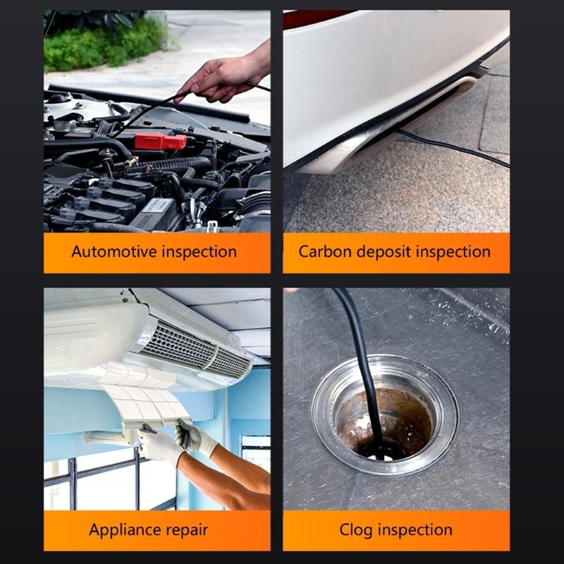 Industrial Endoscope With Clear Camera Flexible Extension For Automotive And Mechanical Inspection