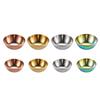 Set of 6 / 4 Stainless Steel Small Sauce Dishes Seasoning Serving Tray Spice Plates Soy Dish Specialty Tableware
