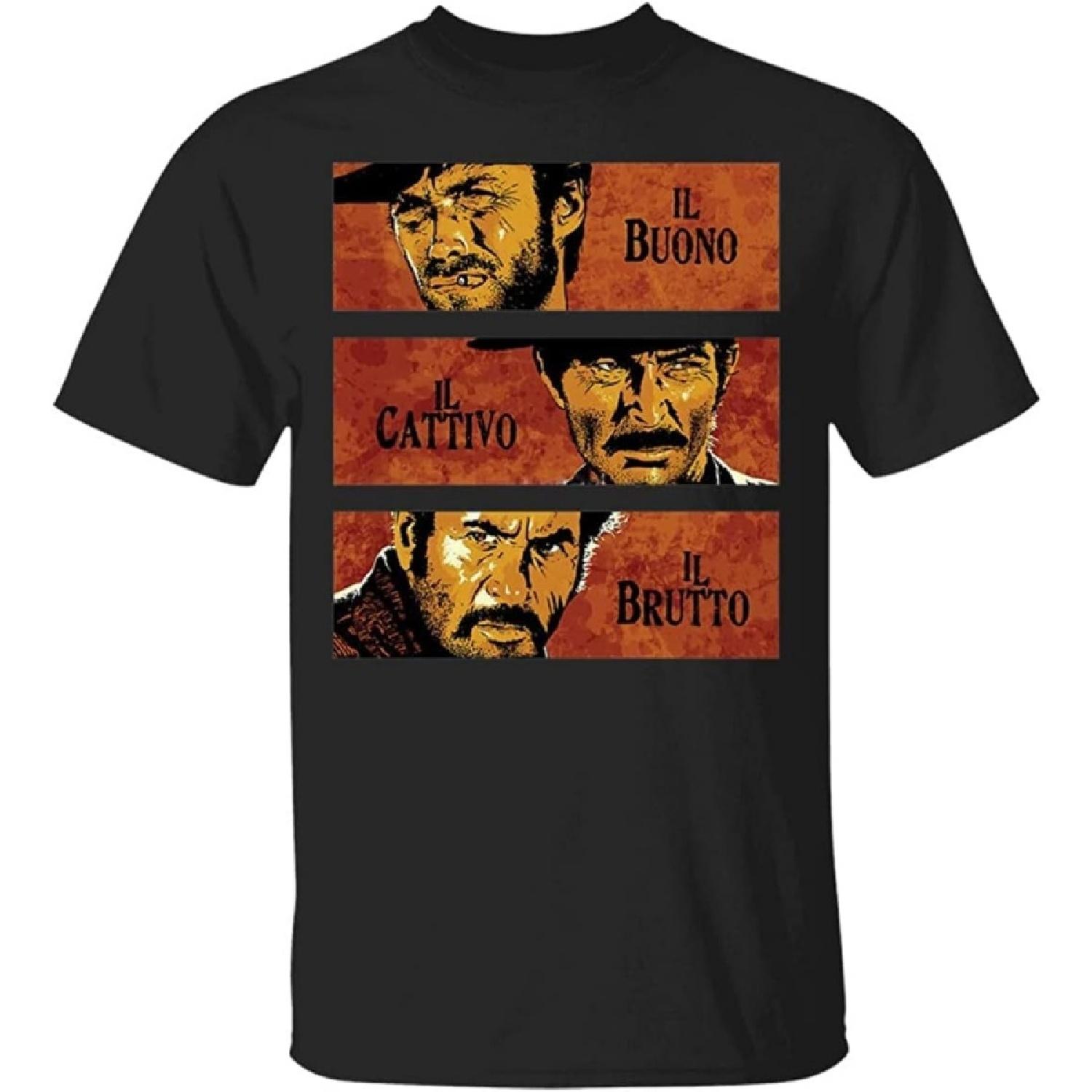 

The Good The Bad and The Ugly Clint Eastwood Movie Vintage Shirt Recall Black Adult T-Shirt XXXXXL різнокольоровий