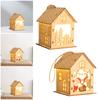 Christmas Tree Hanging Decoration Cabinet Lighted up Christmas Village House