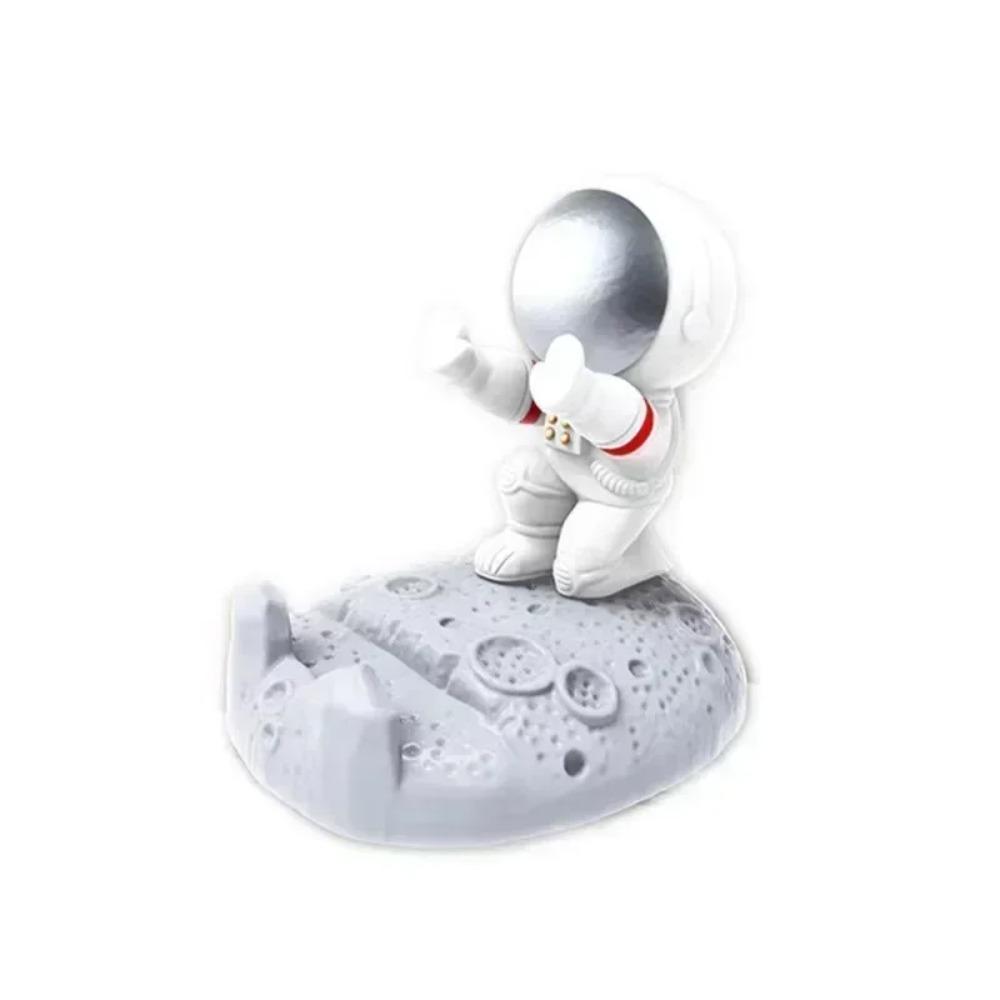Astronaut Themed Universal Mobile Phone Stand Flat Bed Decoration Frame Creative Lazy Stand for Car Decoration