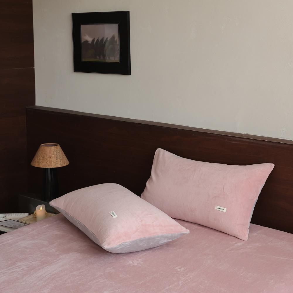 2PCS Soft Milk Velvet Pillowcase Comfortable Pillow Case Simple Pillowcase Autumn and Winter