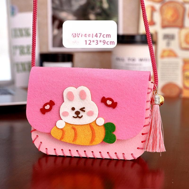 Christmas Handmade Felt Crossbody Bag, Children's Cartoon Non-woven Fabric Coin Purse, Christmas Candy Backpack