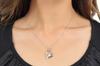 Fairy Heart Open Heart Necklace - Women's Gift, 2 Colors, Pendant Top, Accessory, Popular Gift for Women, Birthday Present (Platinum)