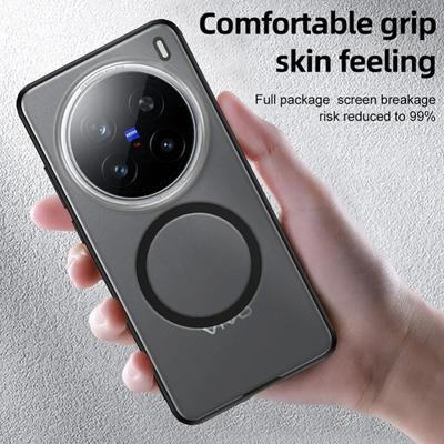 X200 pro Magsafe Magnetic Acrylic PC Case pro VIVO X200 Pro Mini X200pro X 200 X100S X 100 Nárazuvzdorný průhledný matný kryt