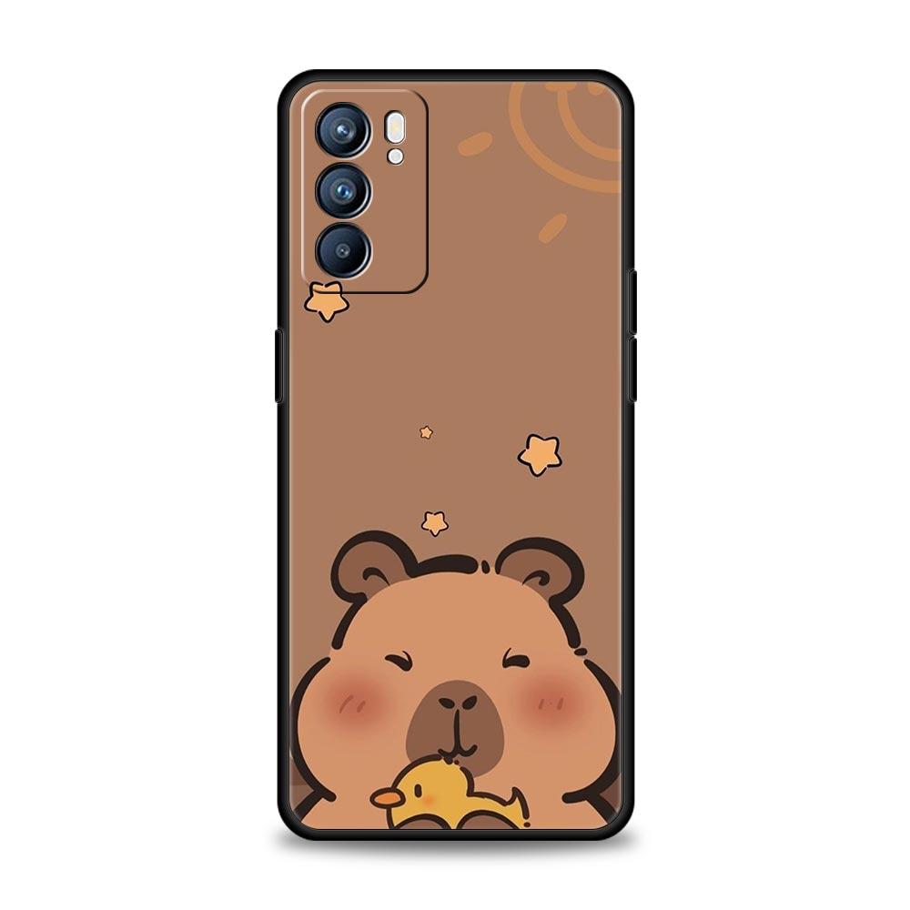 

Anime Capybara Porpoise Phone Case For Oppo Reno13 Reno12 Reno11 F Reno10 Pro A54 5G Find X5 A53 A52 A9 A17 4G A79 A80 A98 Cover OPPO A78 4G