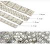 1 Yard DIY Rhinestones Trim Tape Colorful Pearl Chain  Garment Shoes Bags Bags Decoration
