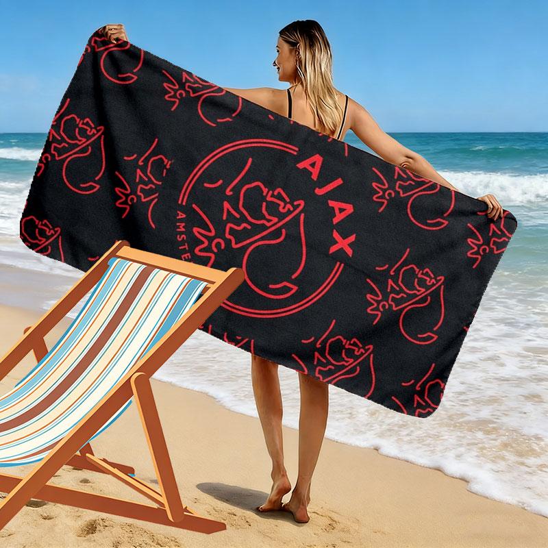 Toalla de Playa con Estampado del AFC Ajax, Toalla Grande Suave de Secado Rápido para Playa, Camping, Natación