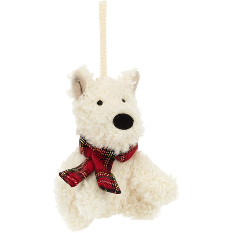 Jellycat Christmas Monroe Scottish Terrier Ornament Keychain Doll Plush Pendant Sitting Height 11cm Height