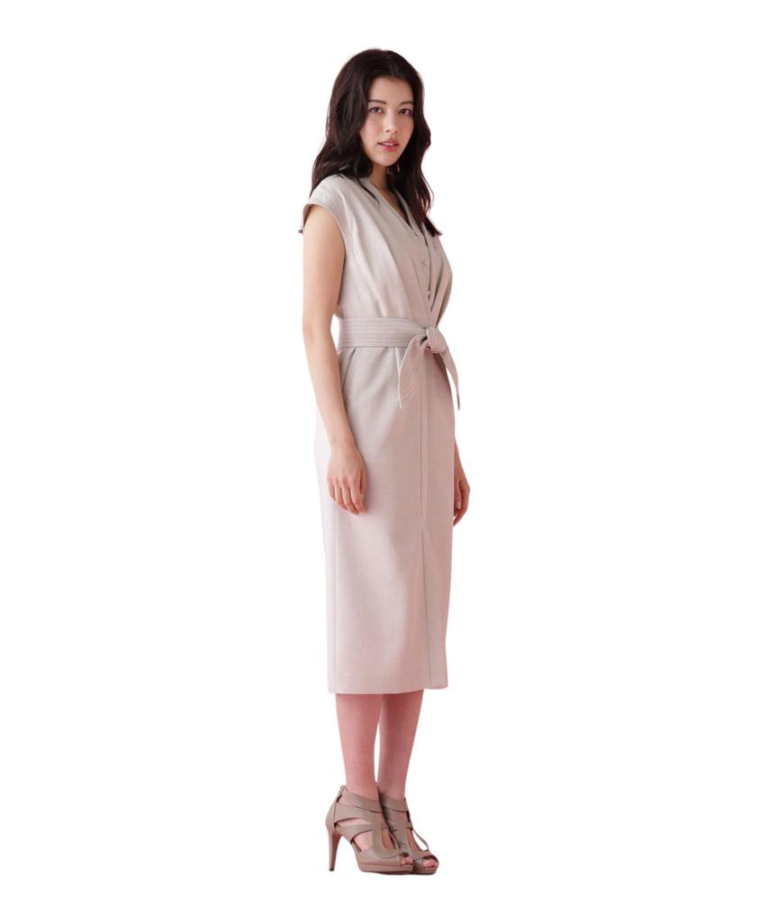 Dress with Waist Tucks 38 [Pinky & Dianne] One-piece 031-6140505 Women's 040_Beige