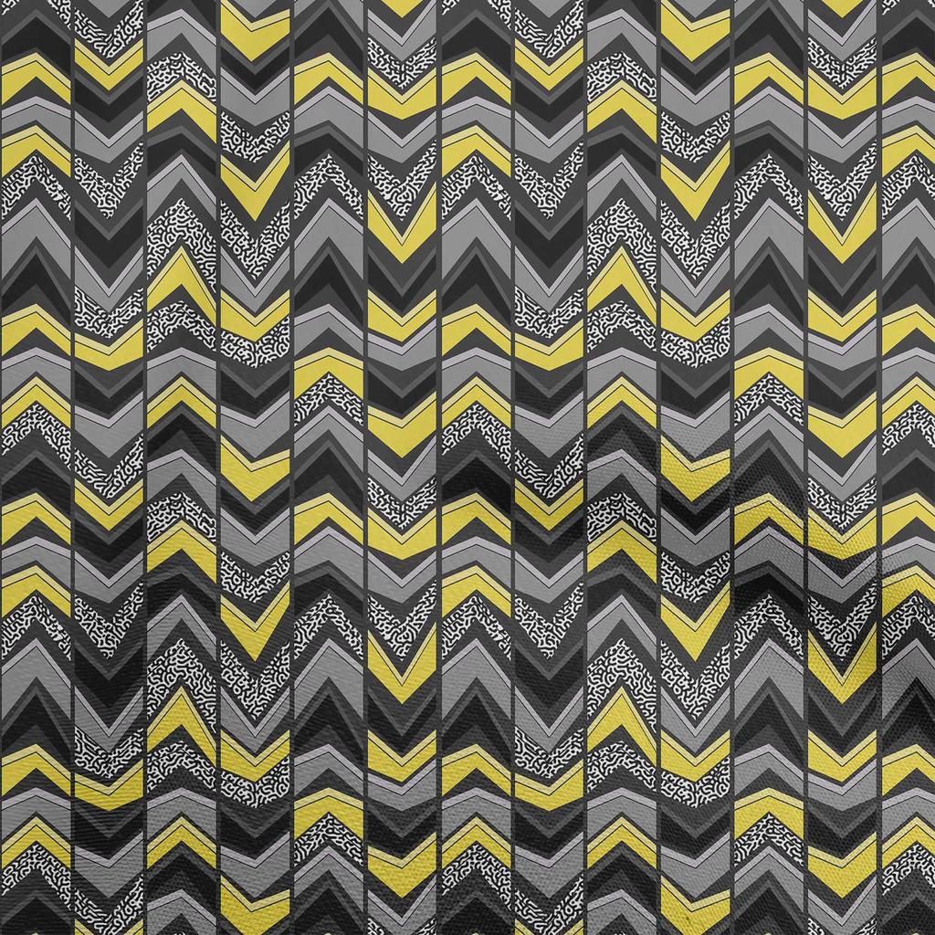 oneOone Baumwoll-Flex-Graustoff, geometrisches Nähmaterial, bedruckter Stoff, Meterware, 40 Zoll