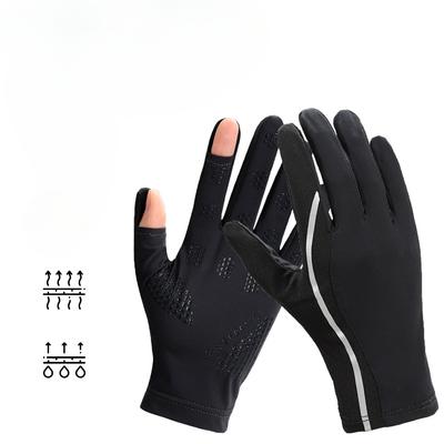 Sommer Eis Seide Sonnenschutz Handschuhe für Herren UV-Schutz Dünn Atmungsaktiv Schweißabsorbierend Spleißung Outdoor Fahrrad Touchscreen Handschuhe