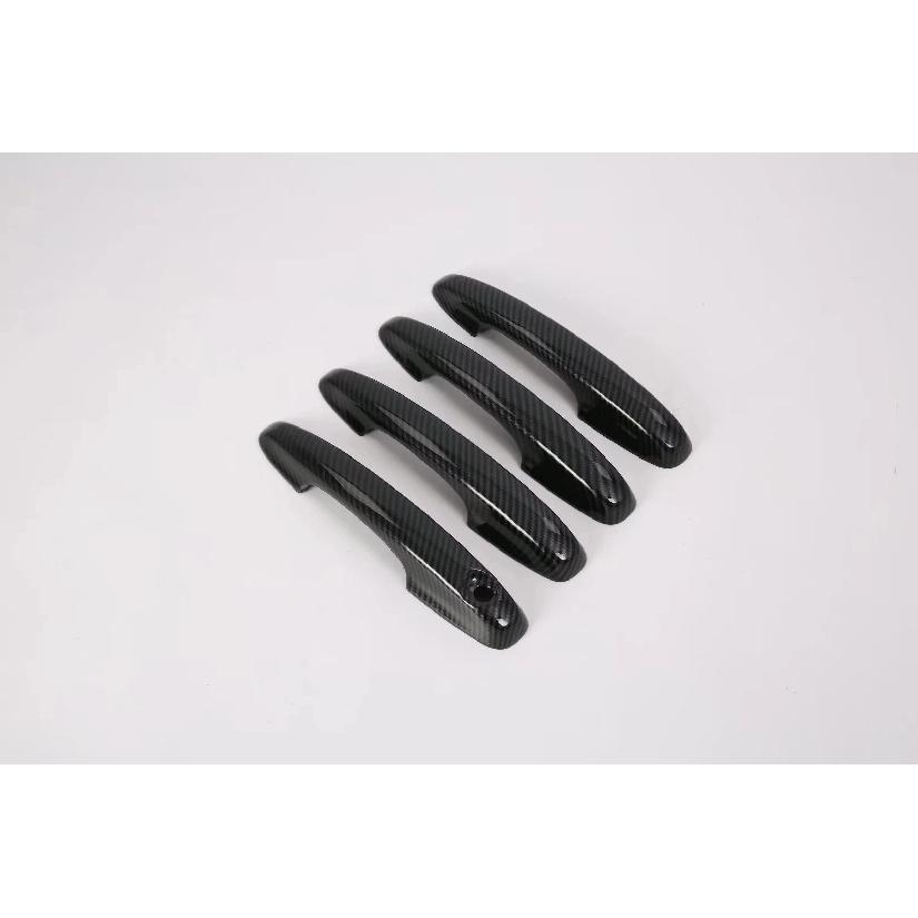 For Ford Focus      ABS Chrome Carbon Fiber Glossy Black Car Door Handle Cover Trims Car Styling Accessories