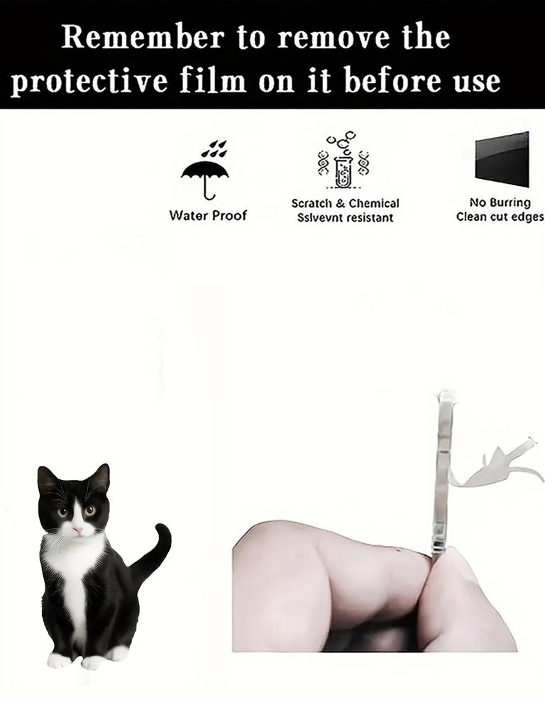 1pcs black and white tailcoat cat keychain 2D acrylic cat pendant backpack and gift animal keychain pendant