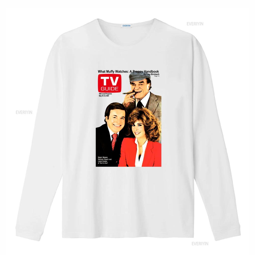Retro Vintage Hart To TV Series Guide Cover Print Casual T Shirt Vintage Washed Soft Streetwear Designer Clothes Comfortable
