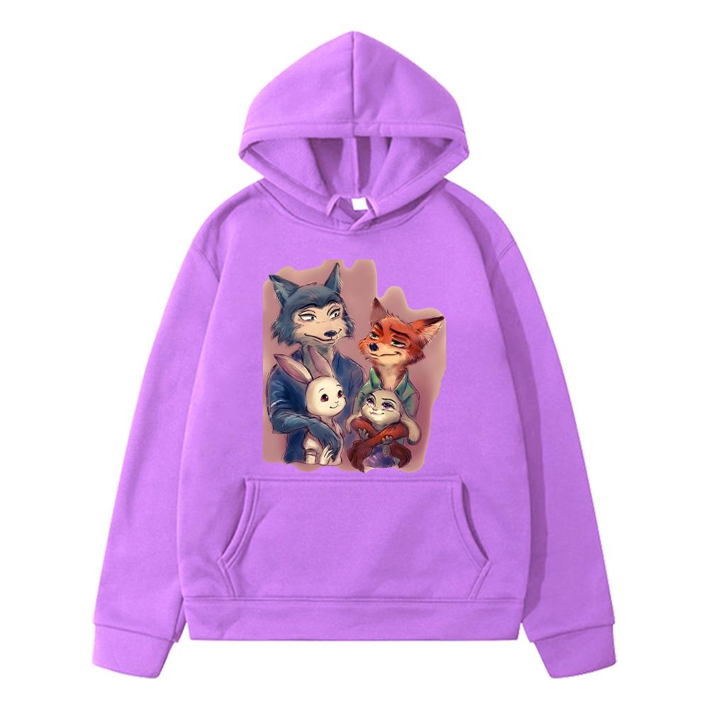 Zootopia 2 Kawaii Print Hoodies Fleece Sweatshirt Herbst Jungen Pullover Jacke Anime Hoodie y2k Sudadera Kinderkleidung Mädchen