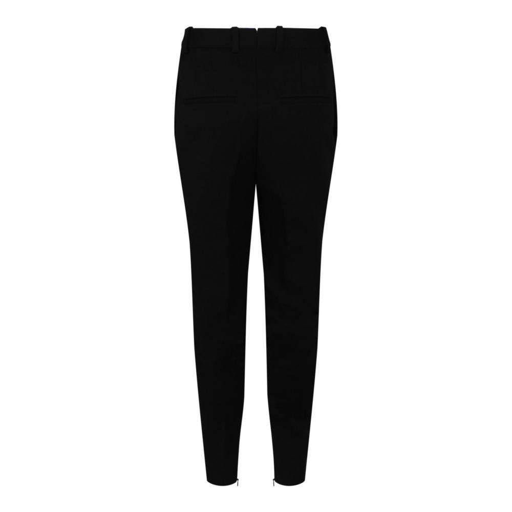 Salvatore Ferragamo Zip Detail Tailored Trousers Black