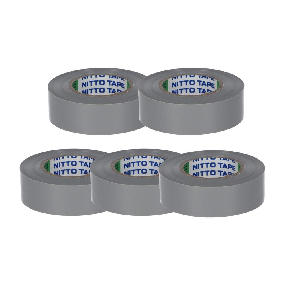 

Nitoms PROSELF Vinyl Tape No.21 Binding Repair Reinforcement Colored Width 19mm x Length 10m Thickness 0.2mm 5 roll pack Gray J2536