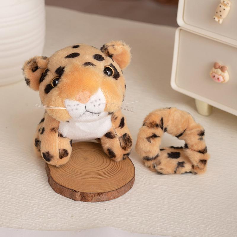 Cartoon Animal Tiger Leopard Bracelet Standing Shoulder Doll Plush Toy Panda Elephant Doll Girl Doll