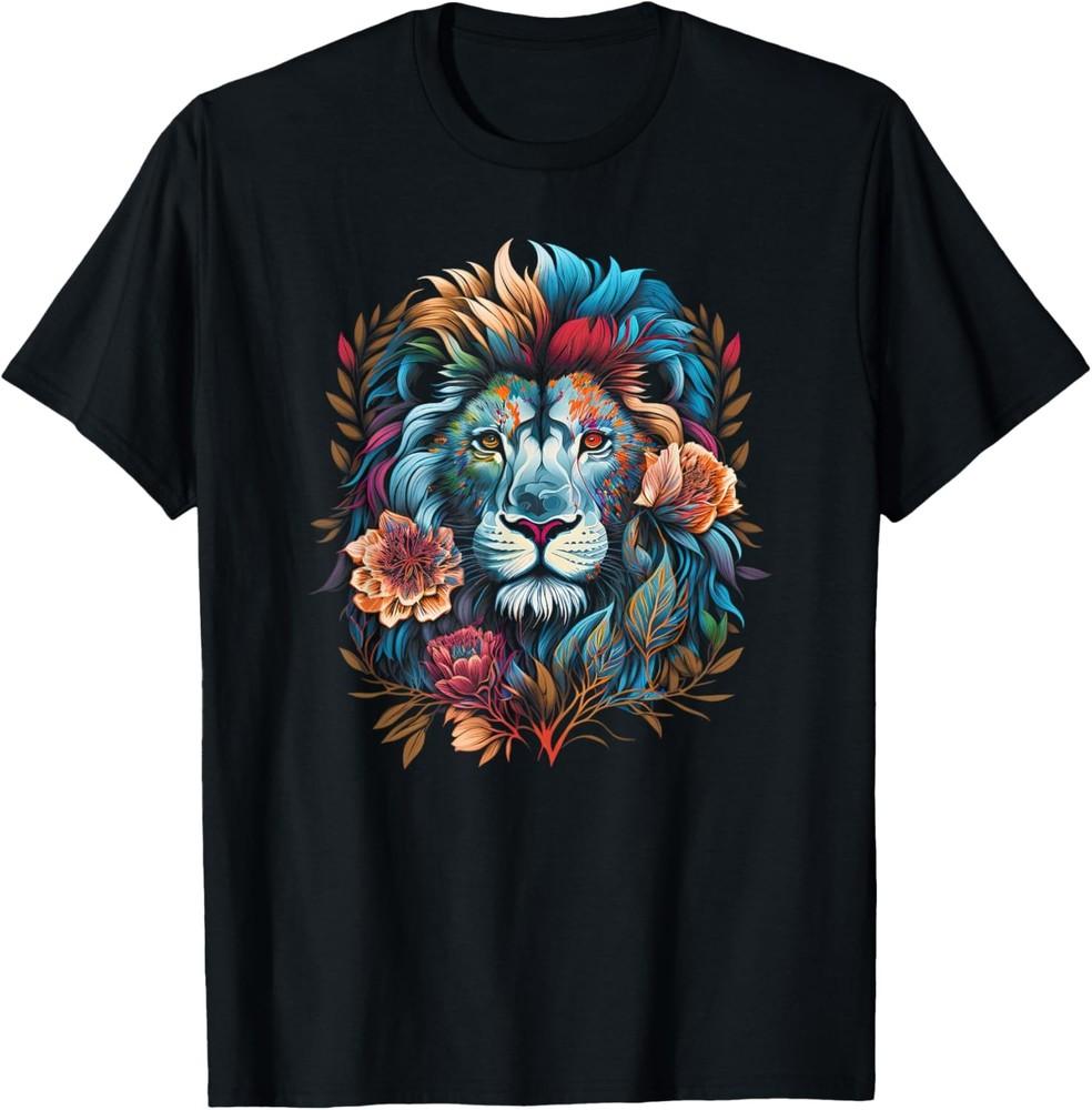 Lion colorful lions From Africa Day of the Dead T-Shirt Unisex T-Shirt