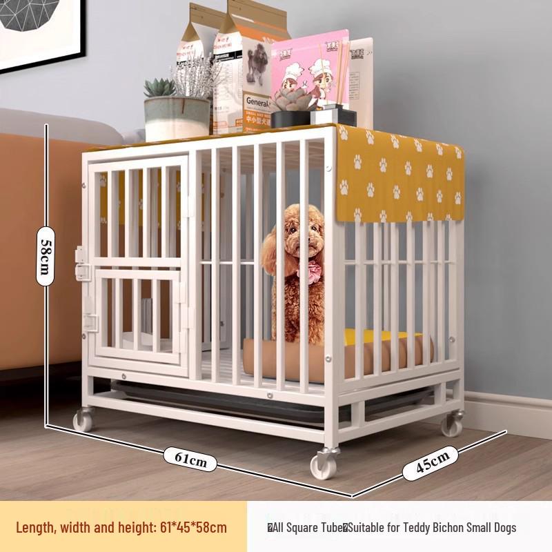 

Medium Indoor Dog Cage with Toilet for Golden Retriever, Samoyed, Border Collie, Labrador - Thickened Pet House Fence