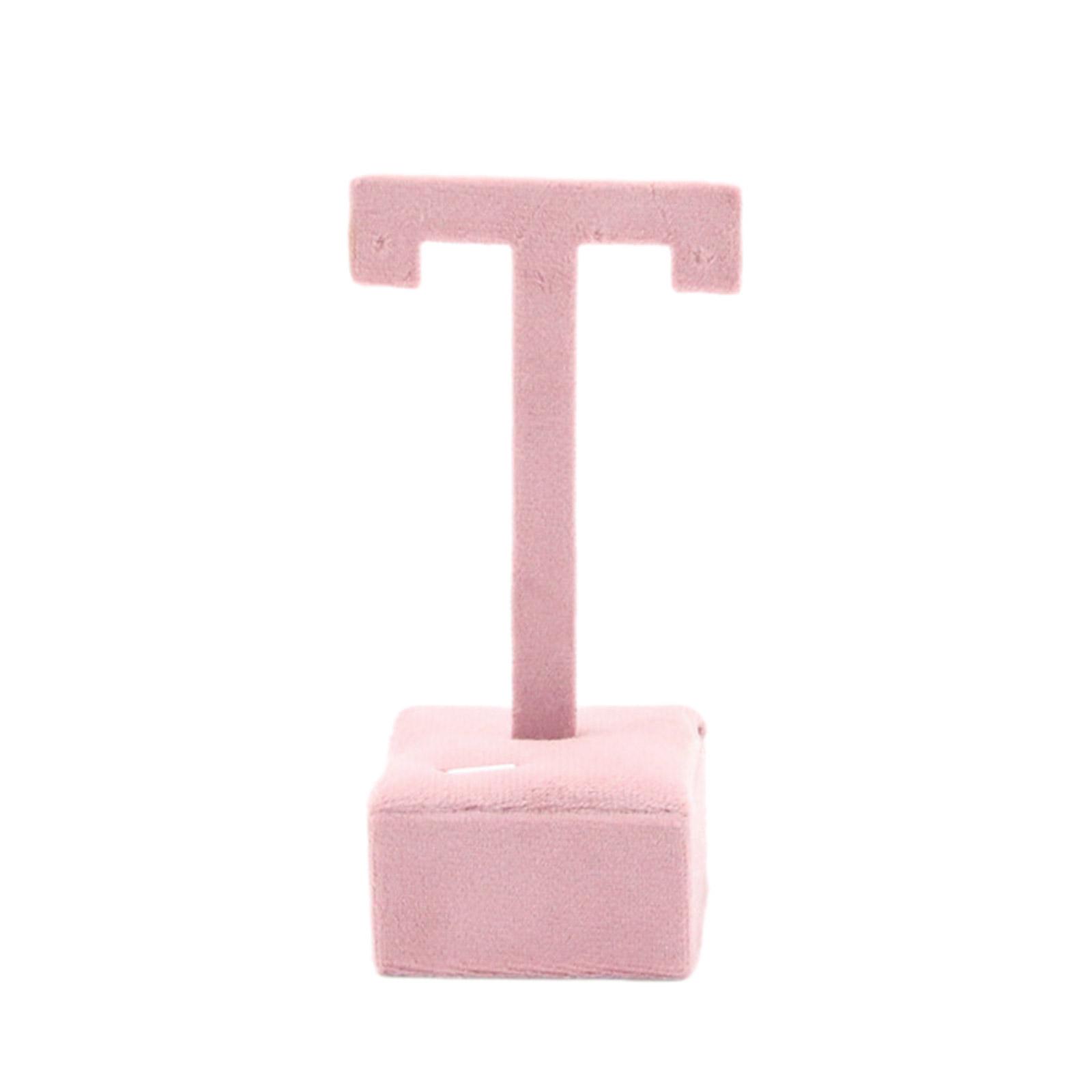 

Роскошная розовая подставка для украшений Розовый поднос для демонстрации украшений Держатель для хранения украшений Материал из бархатной ткани Идеально подходит для украшений 6