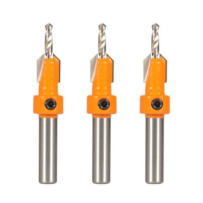 8MM Shank Hss Countersink Router Bit Screw Extractor Woodworking Hole Opener Drill  Milling Cutter For Wood Alloy Step Drill