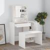 VidaXL Dressing Table with Mirror White 86.5x35x136 Cm 802957