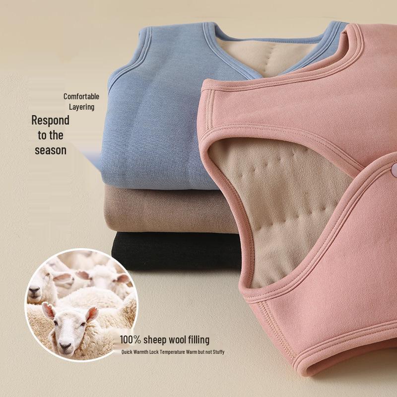 Kinder Schuluniform Warme Wollweste Ärmellose Jacke