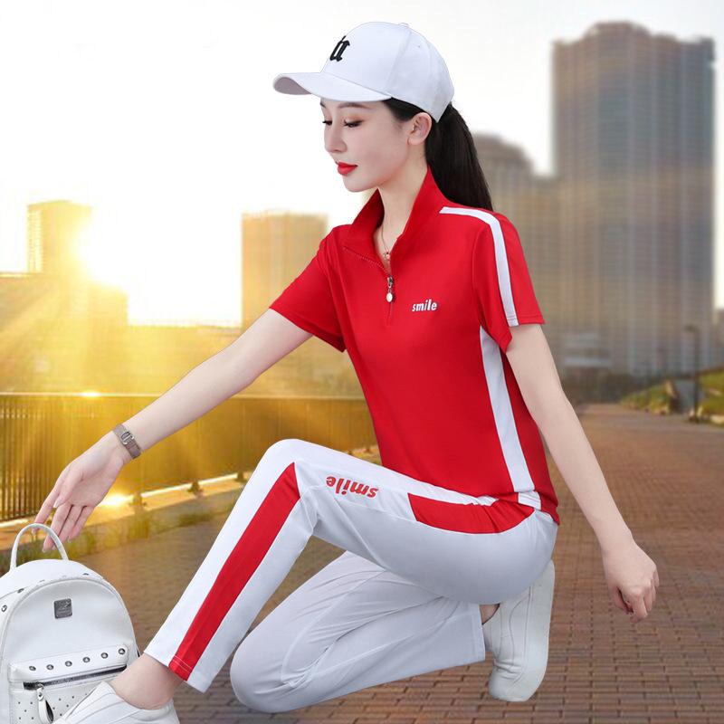Ice Silk Quick-Drying Women's Summer Running Suit - Fashionable Casual Wear & Dance Outfit 2025