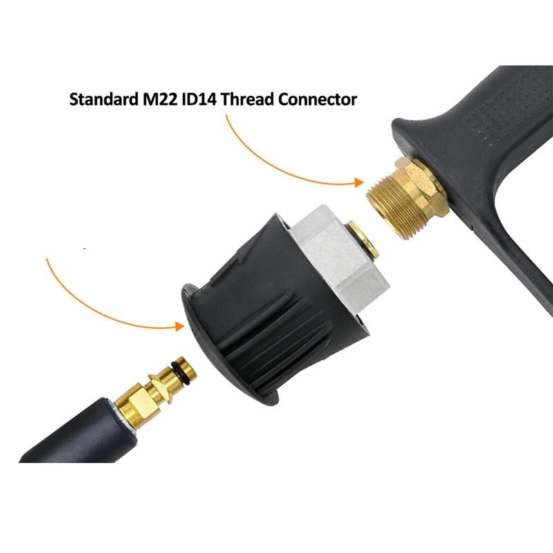 Heavy Duty Washer Guns 10.5 GPM Flowing Rate Ergonomic Handle Foam Sprayer Car Washing Accessories