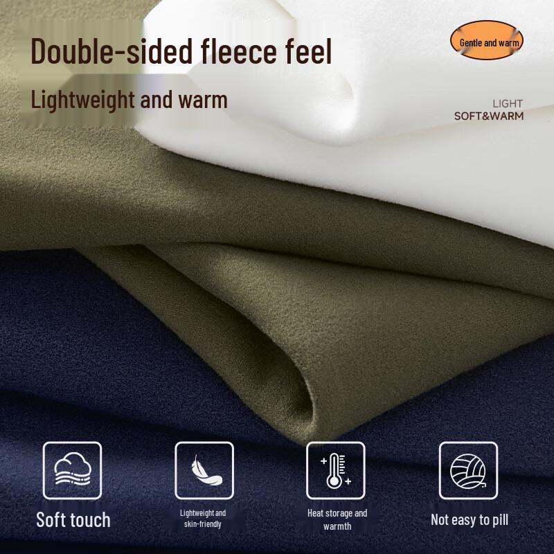 MINISO Men's Half-Zip Double-Sided Fleece Base Layer T-Shirt