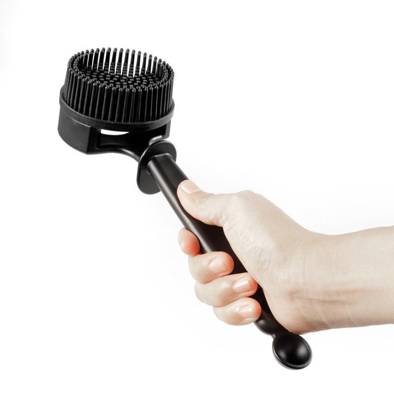 Kaffeemaschinen-Reinigungsbürste Silikon Rundkopf Kaffeebürste 51mm 58mm Espresso Brühgruppen-Reinigungsbürste Abnehmbare Bürste