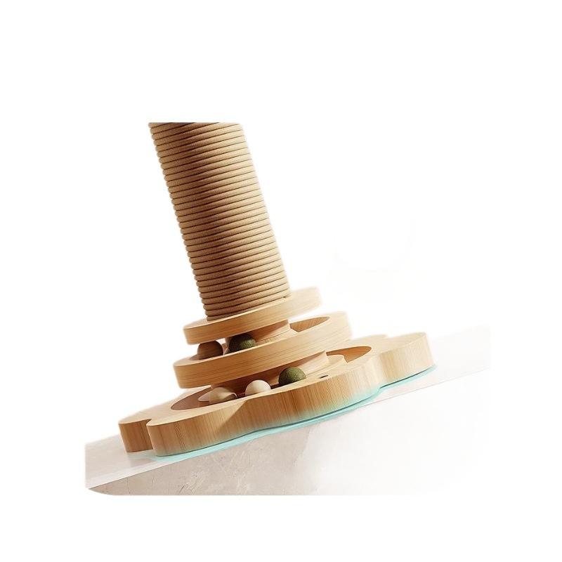 Tiragraffi 4 in 1 Giocattolo per Gatti Tiragraffi Naturale in Sisal Giocattoli Interattivi per Gatti