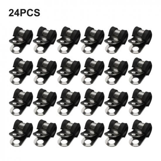 Long lasting Protection with Rubber Lined Brake Pipe Tube Clips Pack of 24