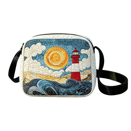 Quilted Crossbody Bag for Women, Adjustable Strap Casual Handbag, Lightweight Portable Travel Purse, Single Shoulder Bag with Zipper